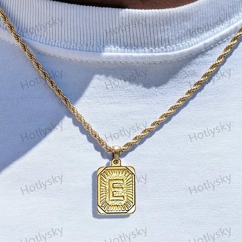Women's Fashion Pendant Necklace with Initial Letter Option